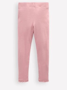 Mini Boden ' Pink Knit ribbed Leggings with Ruffle Hem  size 3-4YRS